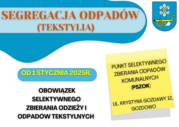 Nowy obowiązek segregacji odzieży i tekstyliów w Gminie Gozdowo