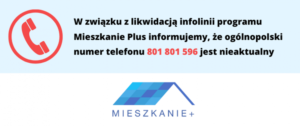 Likwidacja infolinii programu Mieszkanie Plus