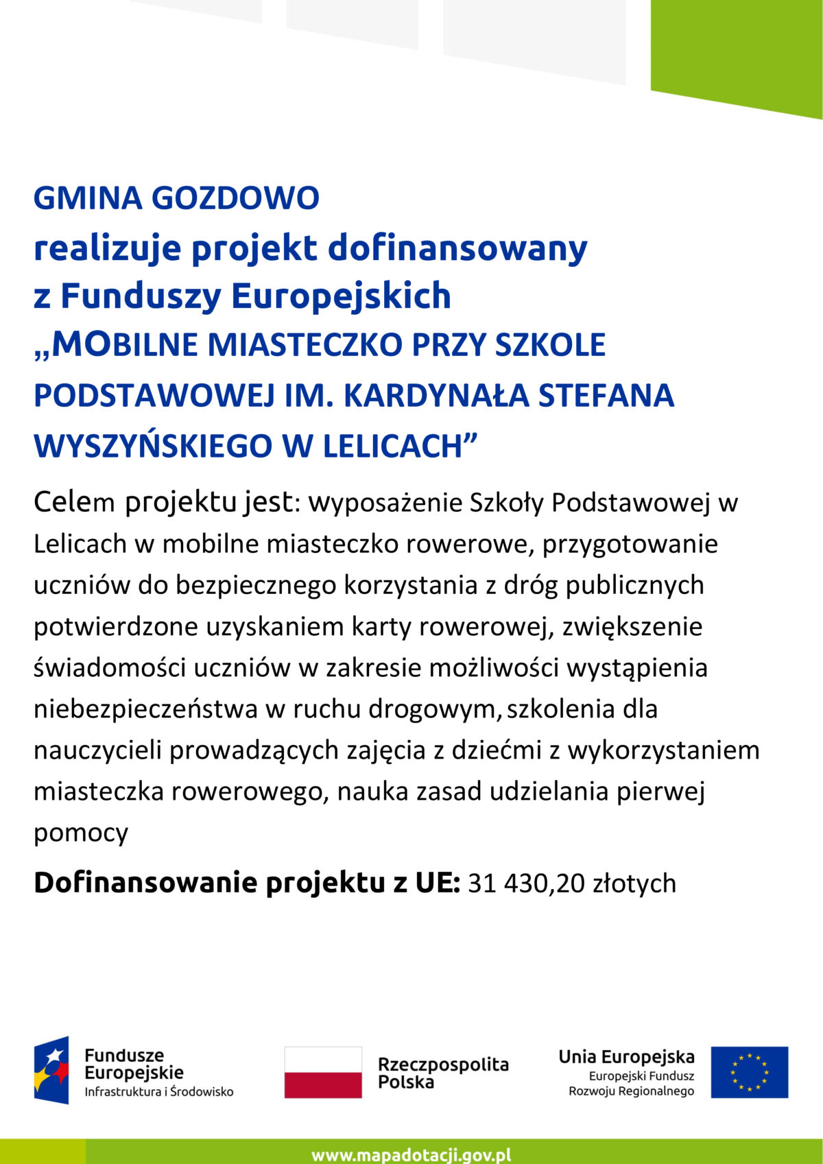 Mobilne miasteczko przy SP Lelice