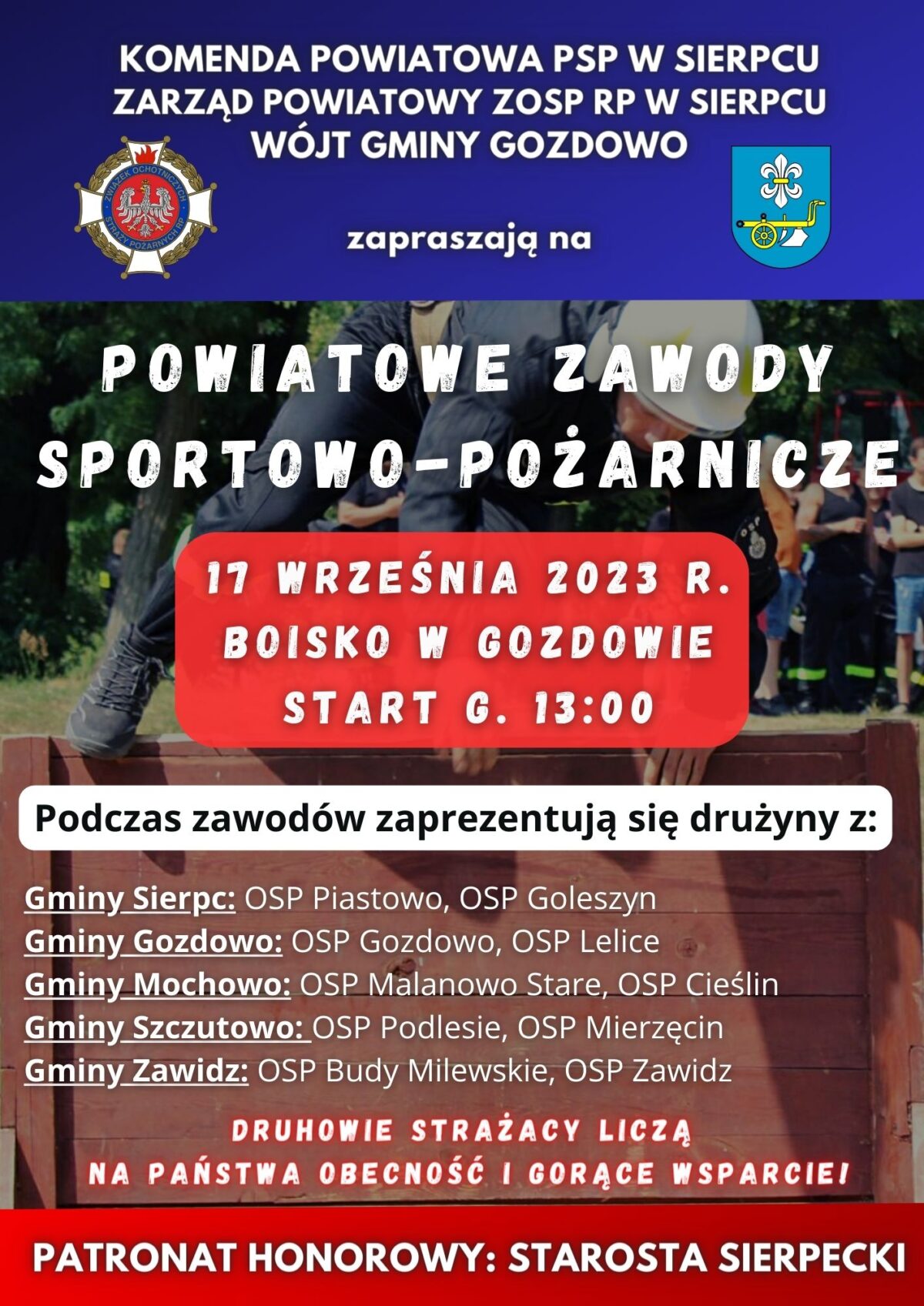 Zaproszenie- Powiatowe Zawody Sportowo – Pożarnicze OSP