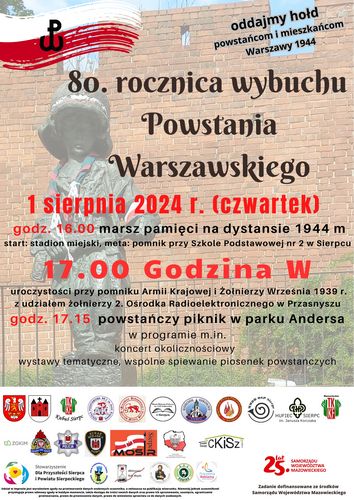 Zaproszenie – 80. rocznica wybuchu Powstania Warszawskiego