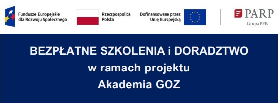 Bezpłatne szkolenia i doradztwo w ramach projektu Akademia GOZ