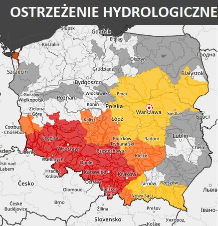 Aktualne ostrzeżenie hydrologiczne