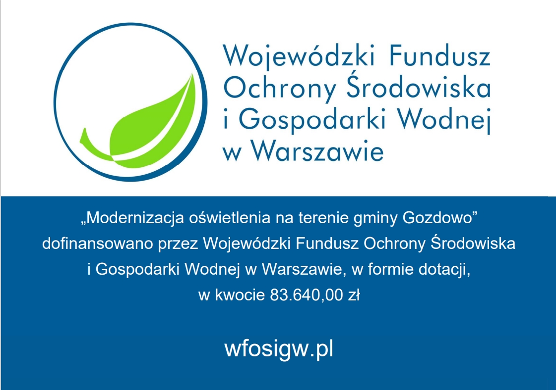 „Modernizacja oświetlenia na terenie gminy Gozdowo”