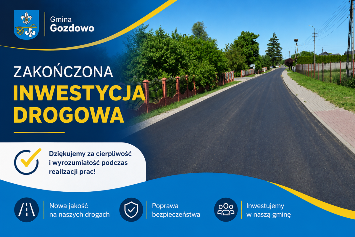 Inwestycje drogowe w gminie Gozdowo